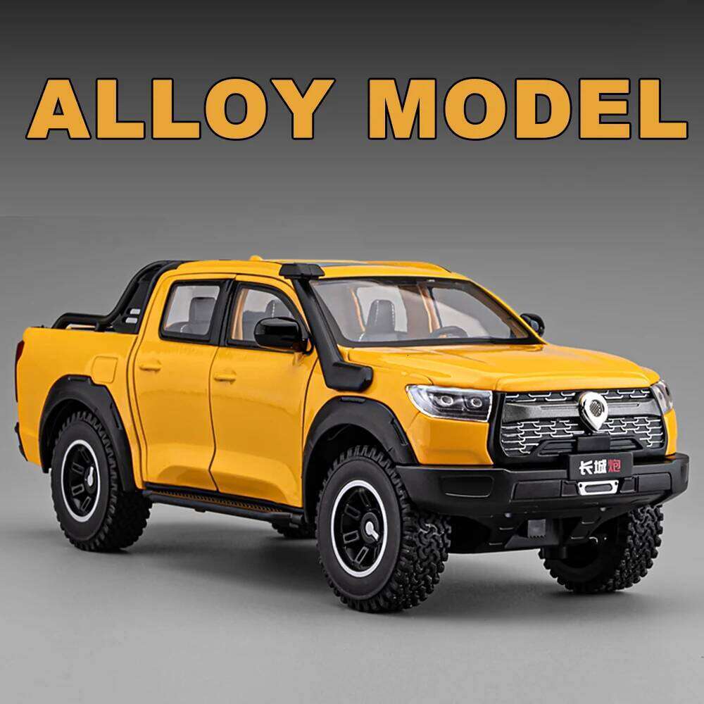 1:24 GWM POER Models Haval X-DOG Alloy Diecast Cars Toys Sound Light Pull Back Ornaments Miniature Vehices Collect Holiday Gifts Z260307