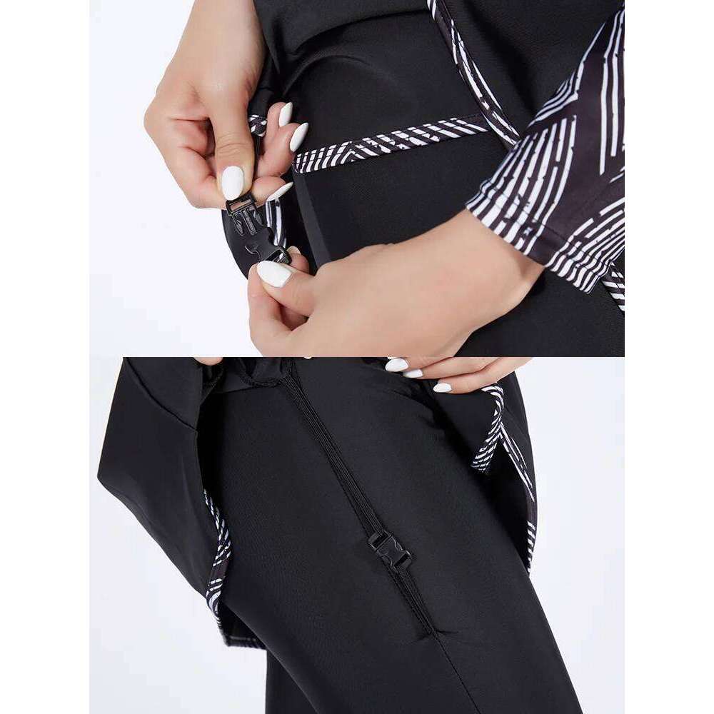 3Pcs/Set Islamic Burkini Femmes Modest Swimwear Women Long Sleeve Muslim Swimsuit Pant Top Leopard Outdoor Equipment