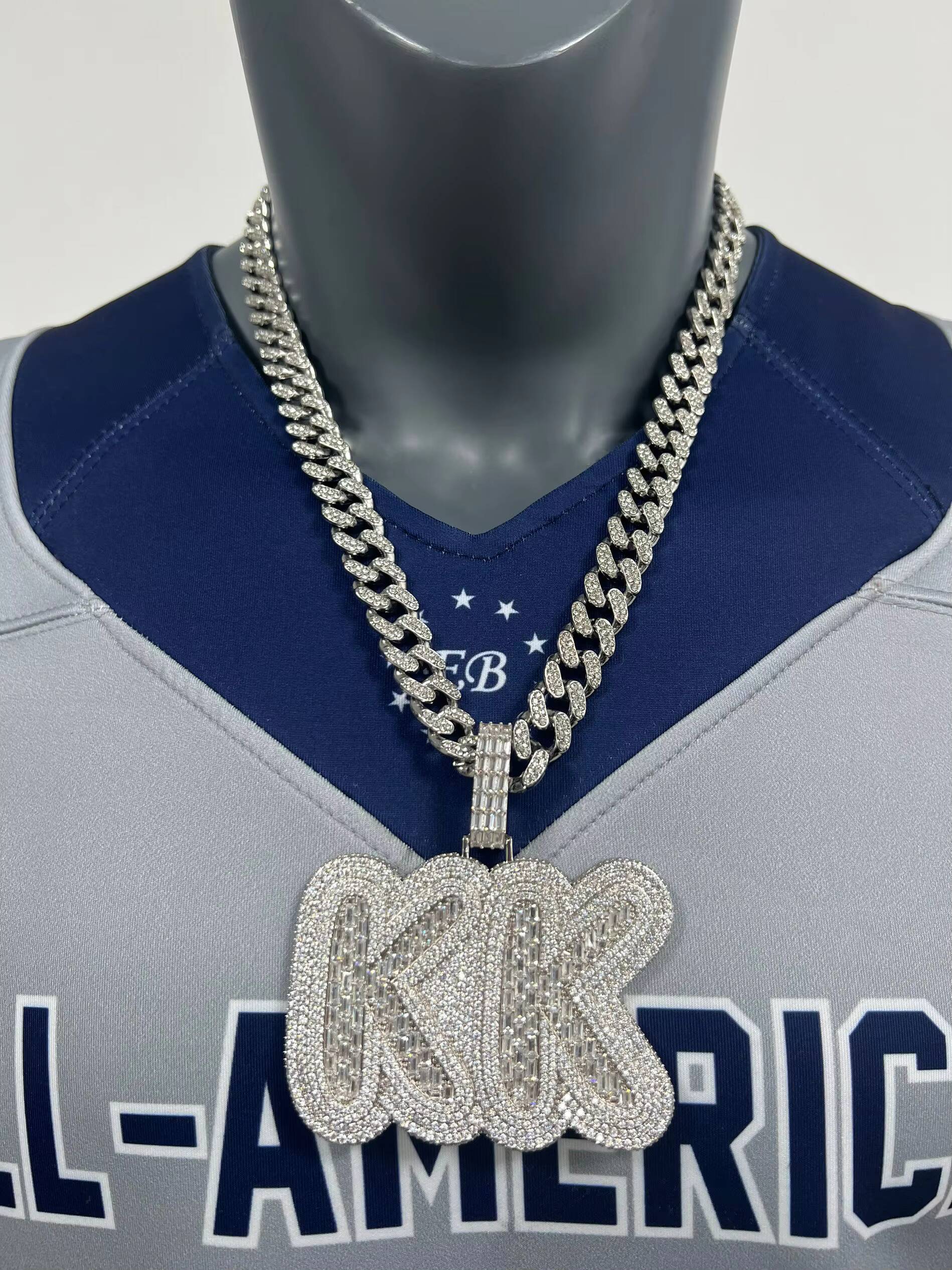 2024 Hip Hop High Quality Stainless Steel Moissanite Pendant Fashionable Ice Out Letters 1 Piece for Parties