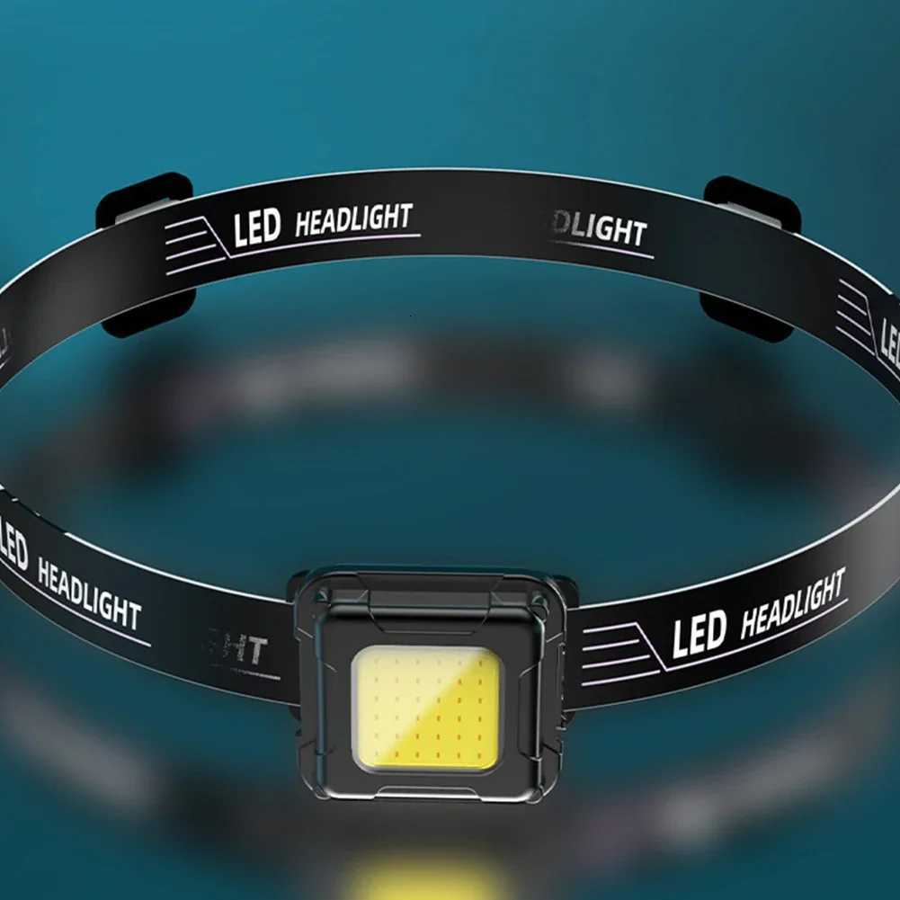 Portable Head Lamp 4 Light Modes Multifunctional Head Torch Type C USB Charging Head LED Flashlight for Climbing Emergency H260307