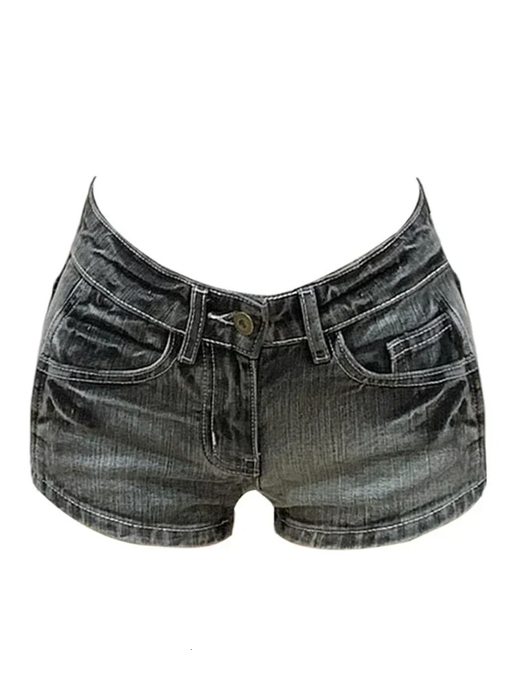 Harajuku Womens jeans Shorts y2k Grunge Vintage streetwear beach jorts clothes 2000s Denim Pants Japanese summer 260306