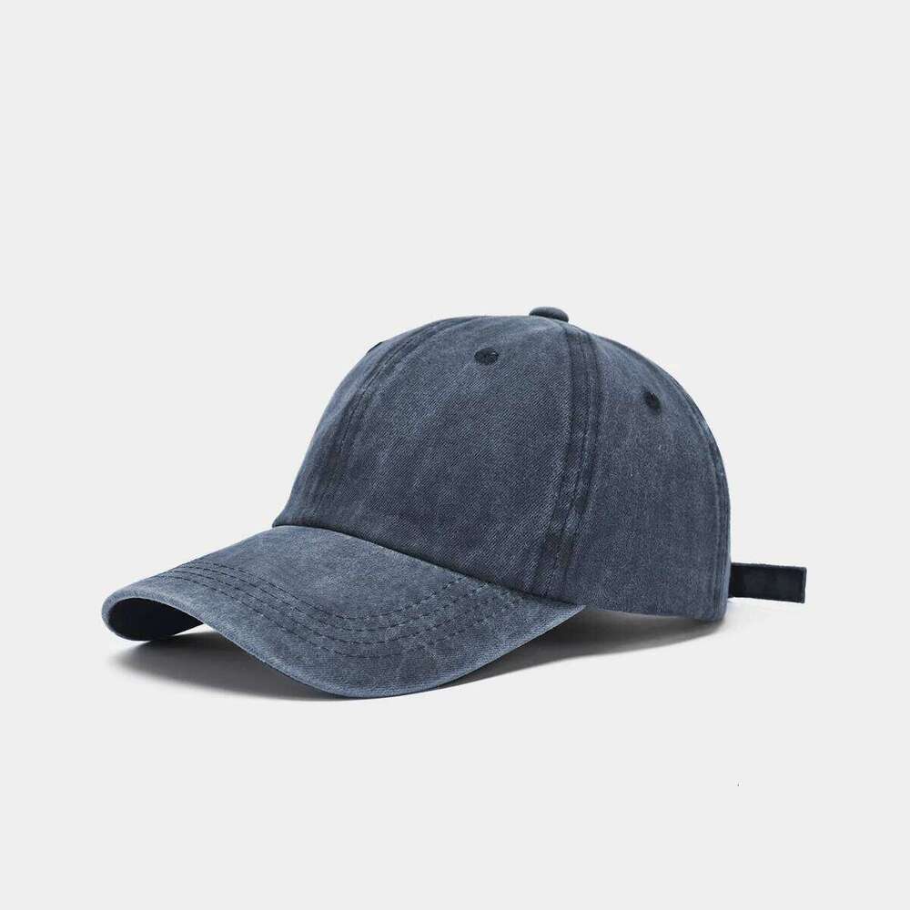 Men's Washed Coated Baseball Tile Korean Version Simple Dome Cap Solid Color Sports Sun Hat Y260304