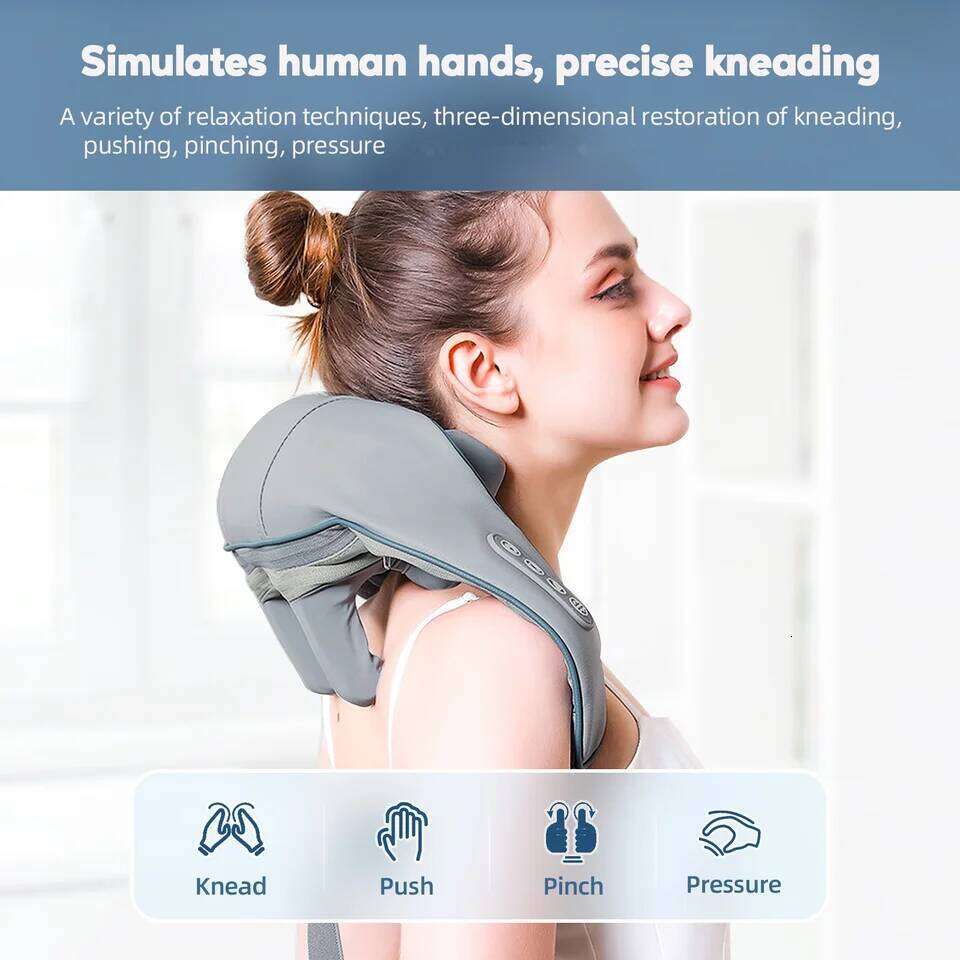 Foreverlily 26W Massager Wireless Shoulder And Back Kneading Massage Shawl Trapezius Neck Cervical masajeador 26Y0307