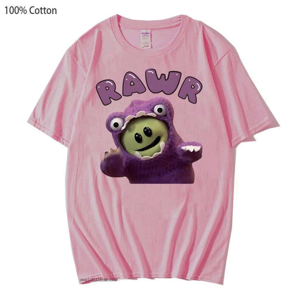 Mona Monster Cute Tshirt Nanalan Rawr Shirts Fashion Men's Clothes Kawaii Women Casual 100% Cotton Top Harajuku Unsiex Tee-shirt XJ260306