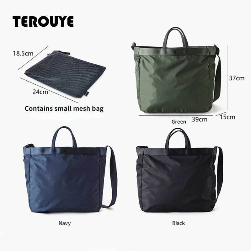Large Capacity Korea Tote Nylon Casual Travel Handbag Diagonal Swimming Beach Fitness Yoga Unisex Storage Shoulder Bag TEROUYE