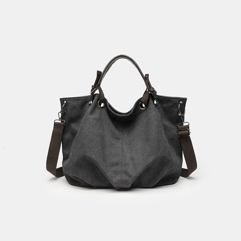 Vintage women's handbag commuting handbag lazy style large capacity work canvas bag designer bag shoulder bag crossbody bag