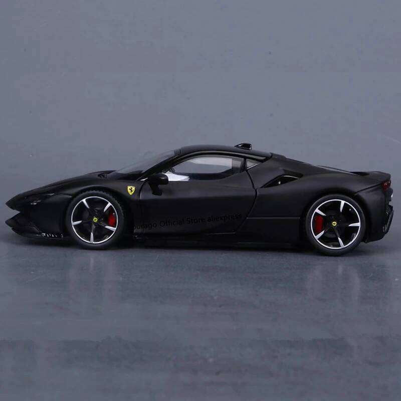 Bburago 1:24 Scale Black NEW Ferrari SF90 STRADALE Alloy Luxury Vehicle Diecast Cars Model Toy Collection Gift Z260306