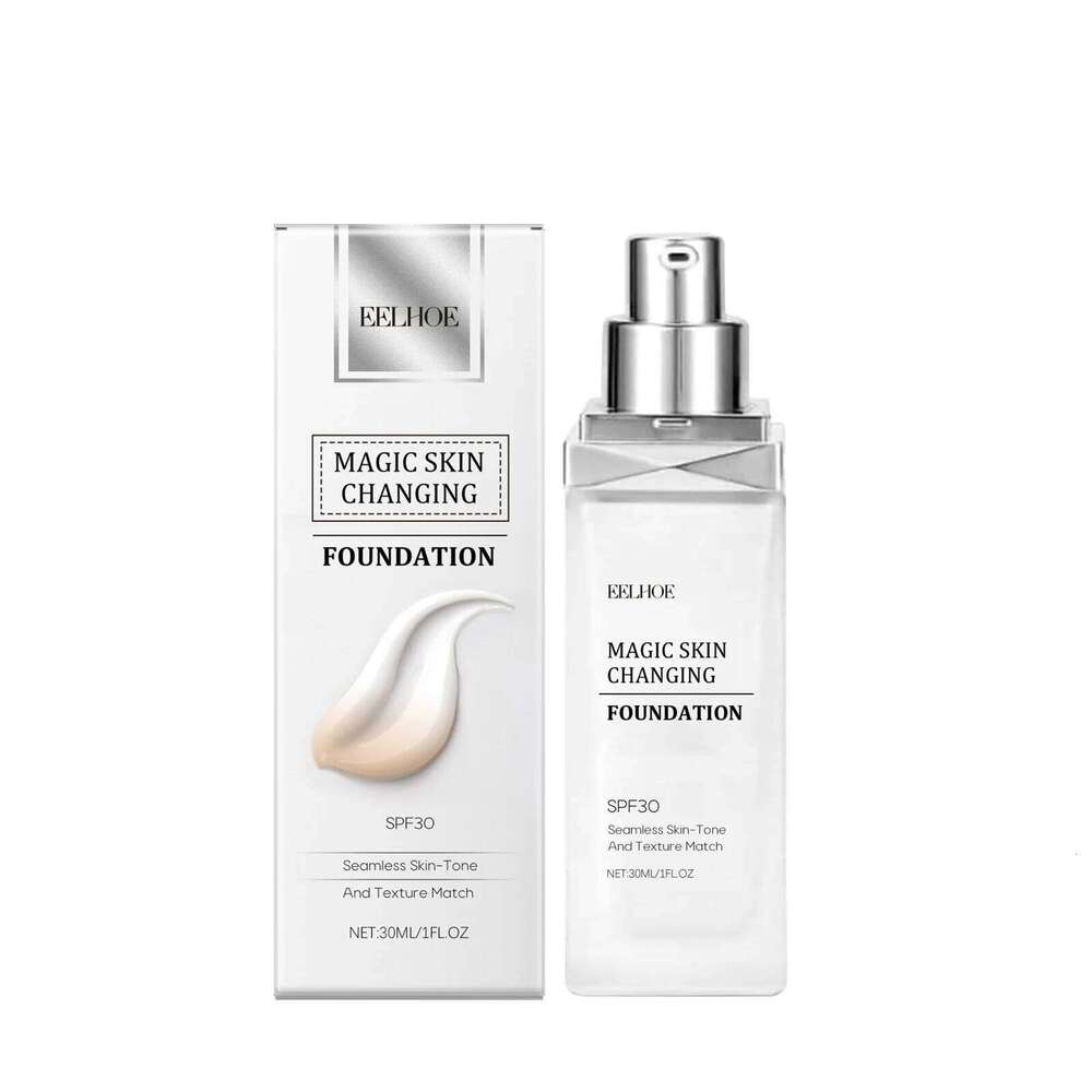 Color Changing Hyaluronic Acid Waterproof Oil Control High Coverage Makeup Base Magic Covering Foundation Liquid 30ml 26L0306