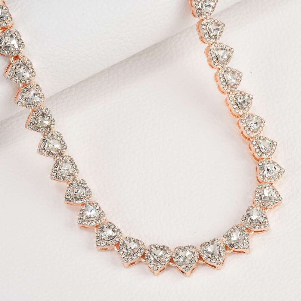 Cross-Border Hot Sale Hip-Hop Heart High-Quality 11mm Sugar Cube Necklace Fashionable Personality Trendy Cuban Chain