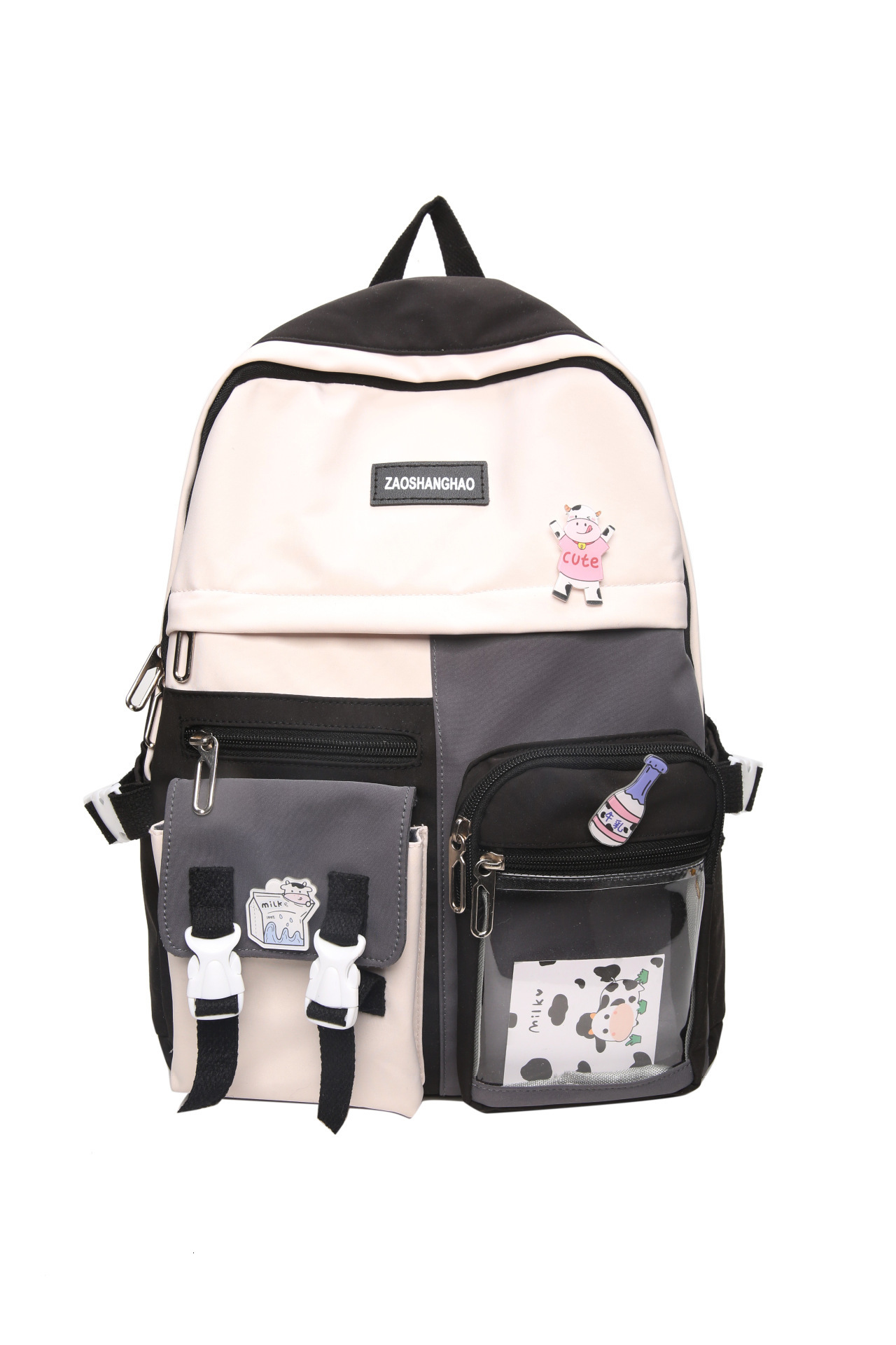 Buy new fashion womens backpack with large capacity and dual color design 220815