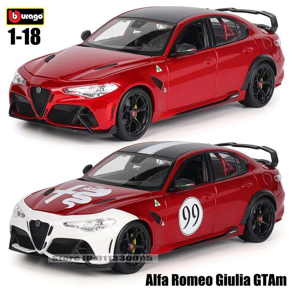 Bburago 1:18 Alfa Romeo Giulia GTAm # Coche clsico lujo aleacin 99, modelo coche fundido a presin, coleccin de jugu Z260306