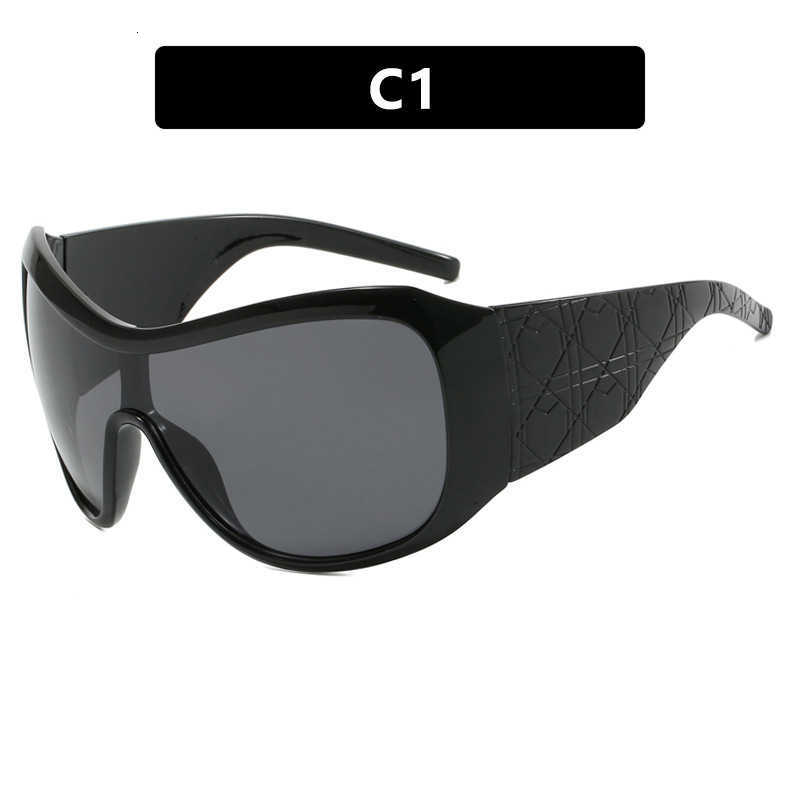 Oversized Frame Face Shield Sunglasses Outdoor Y2K Trendy Fashion Sunglasses UV Protection Sports Sunglasses S260304