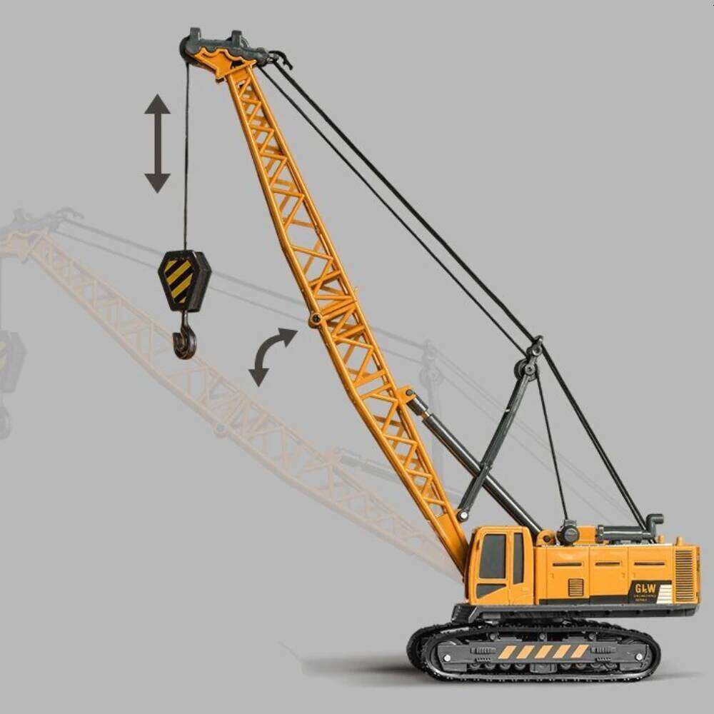 Engineering Diecast Crane Bulldozer Excavator Vehicle Construction Alloy+Plastic Tractor Inertial Model Toys for Children Boys Z260307