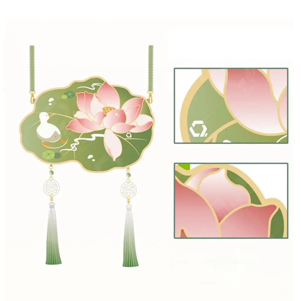 Sweet Embroidery Lotus Shoulder Bag Antique Style Handmade Chinese Hanfu Traditional Elegant Ancient Messenger 260307