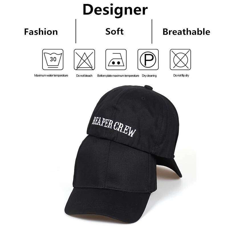 Unisex Rear Seal REAPER CREW Embroidery Baseball Caps Spring And Autumn Outdoor Adjustable Casual Hats Sunscreen Hat Y260304