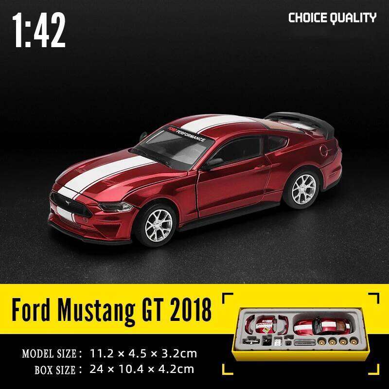 CCA MSZ 1:42 2018 Ford Mustang GT Toy Car Model Racing Alloy assembly series sports cars Fitting styles Z260306