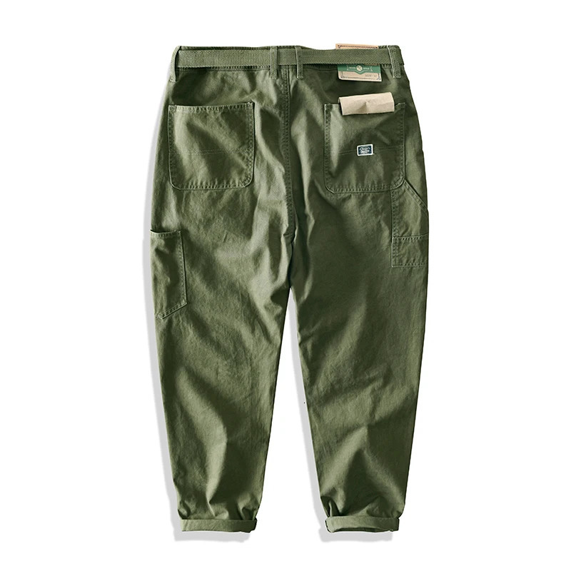 Yu Wenle Amekaji Trendy Versatile Workwear Pants Men American Retro Trousers Fashion Cargo Pants Man Straight Casual Baggy Pants 260304