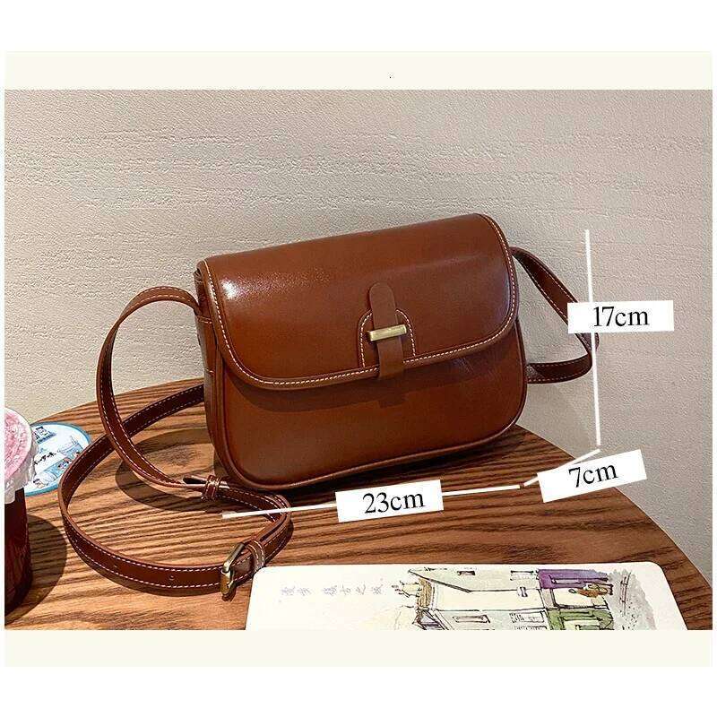 Top Grain Cowhide Leather Women's Small Square Purses And Handbag For Ladies Soft Cow Crossbody Luxury Female Postman's Bag Xiu Lai Si