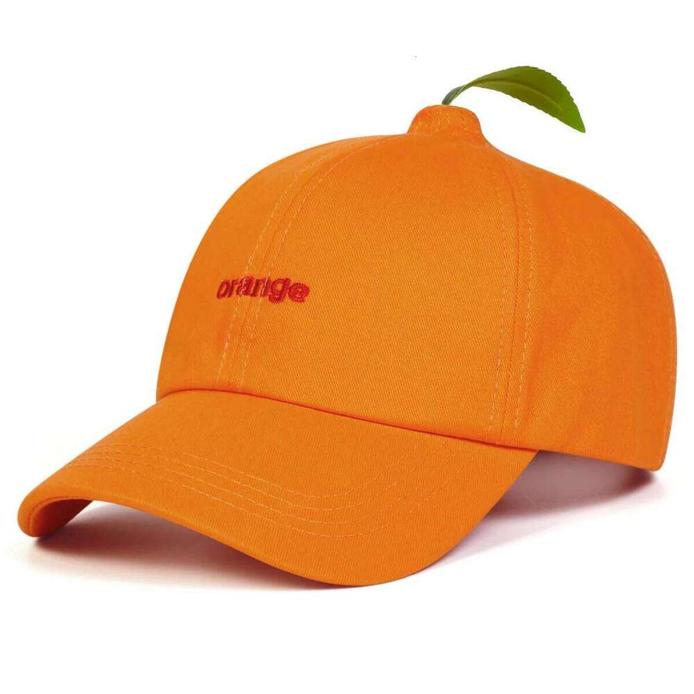 Unisex Orange Letter Embroidery Baseball Caps Spring Autumn Outdoor Adjustable Casual Hats Sunscreen Hat Sports Cap Y260304