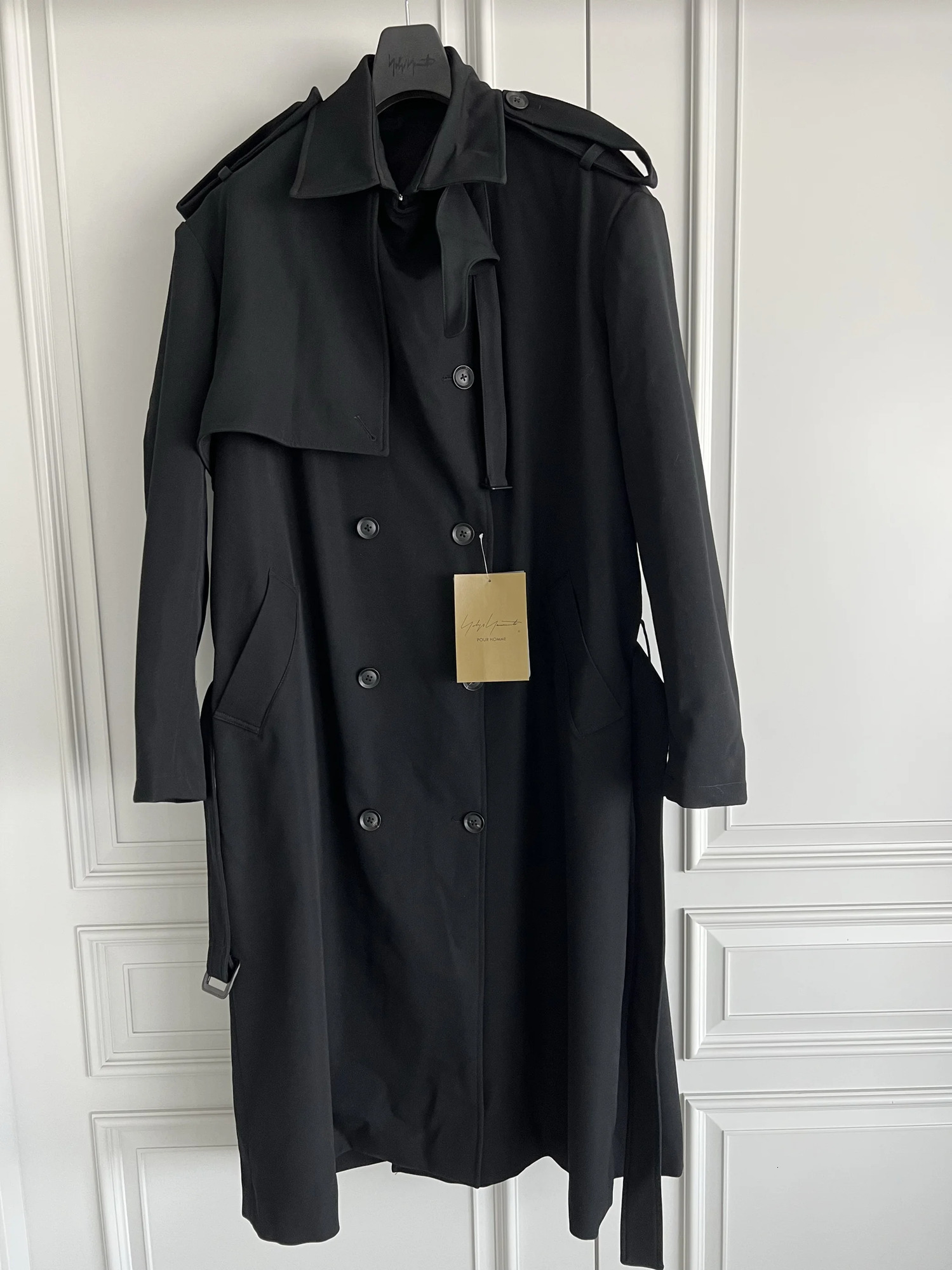 TOP-YAMAMOTO original n black wool coat 260226