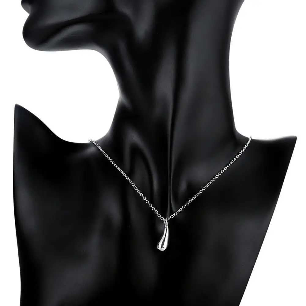 Hot Pretty 925 Sterling Silver Water drop Pendant bangle necklace earring ring for women Fashion Party Gift Jewelry set H260307 - view 7