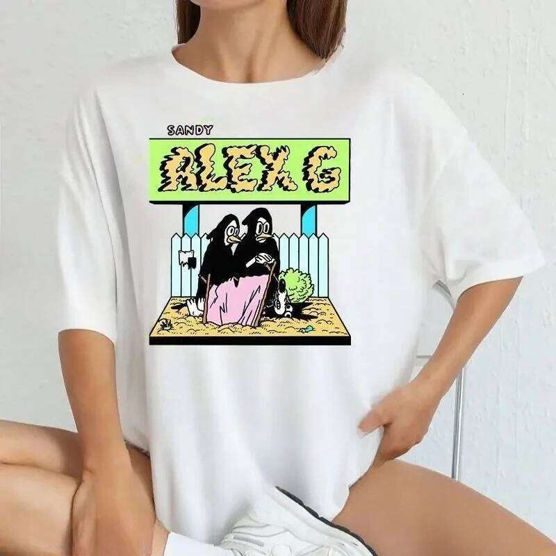 Alex G Funny Print T-shirt Fashion style Gothic casual Loose short sleeve crew-neck shirt women clothing y2k top XJ260306