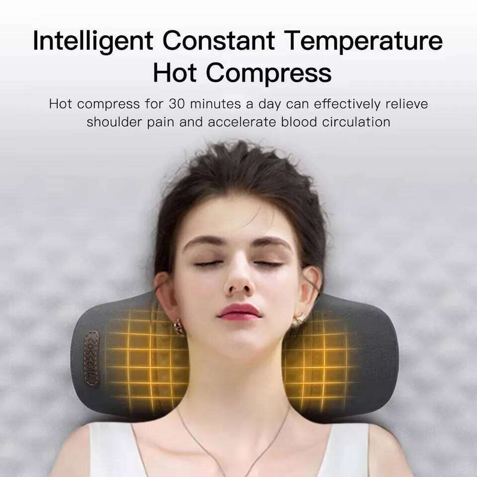 Pillow Heating Vibration Neck Massage Protect Cervical Spine Help Solve Sleep Problems 26Y0307