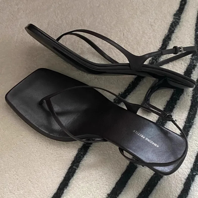 Womens Sandals Kitten Heel Thin Belt Thin Heel French Pumps Sandals Fairy Style Summer High Heel Fashion Sexy Style Sandals 260306