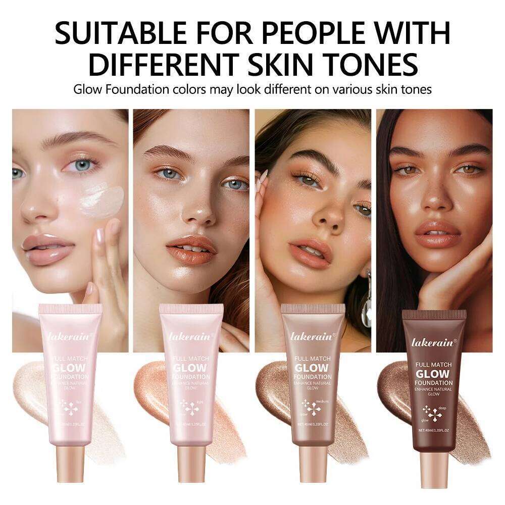 Natural Glow Enhancer Foundation Glowing Moisturizing Lightweight base Multi-purpose Face Body Glitter Cream Bronzer For Paris 26L0306