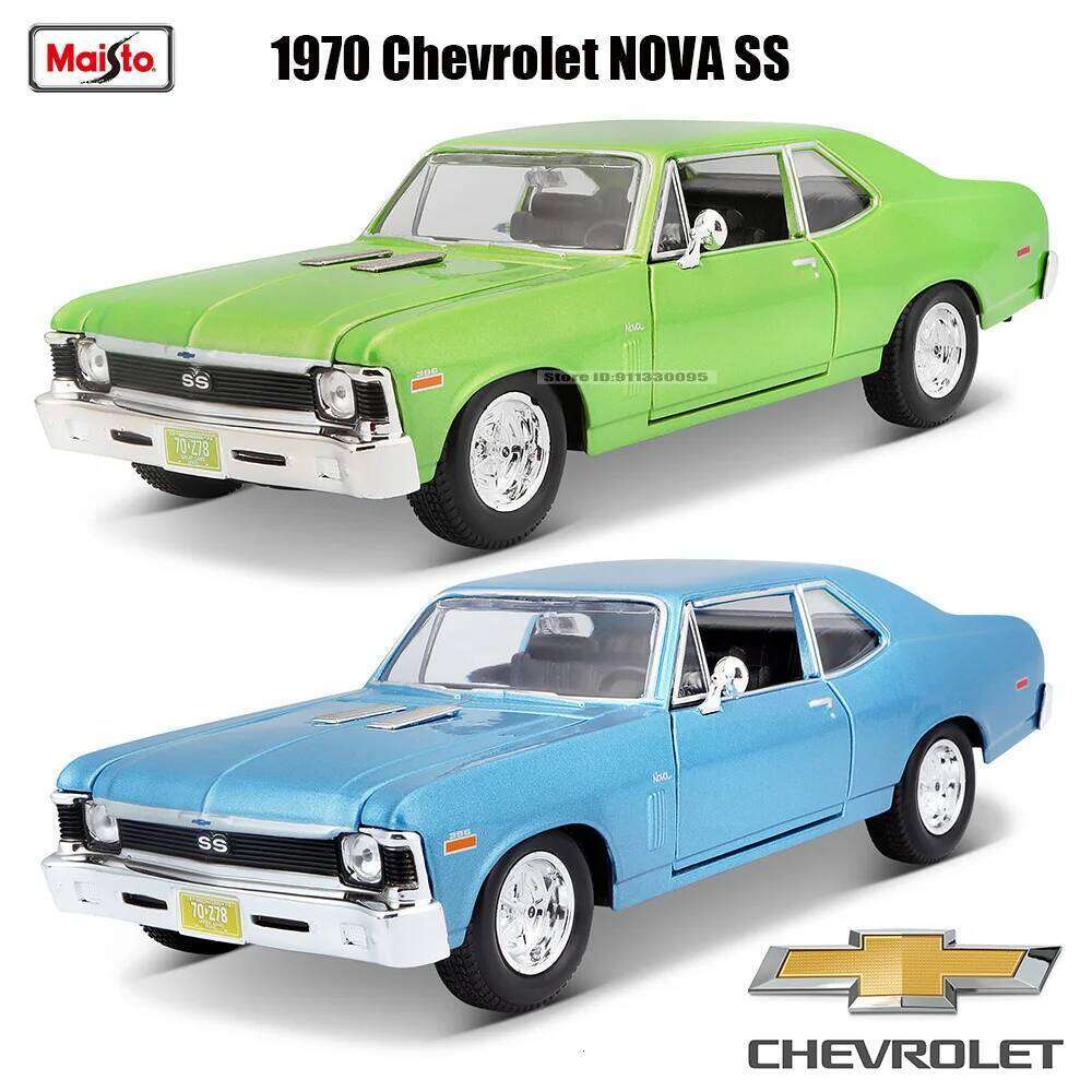 Maisto 1:24 1970 Chevrolet NOVA SS alloy car die-casting static precision model collection gift toy tide play Z260307