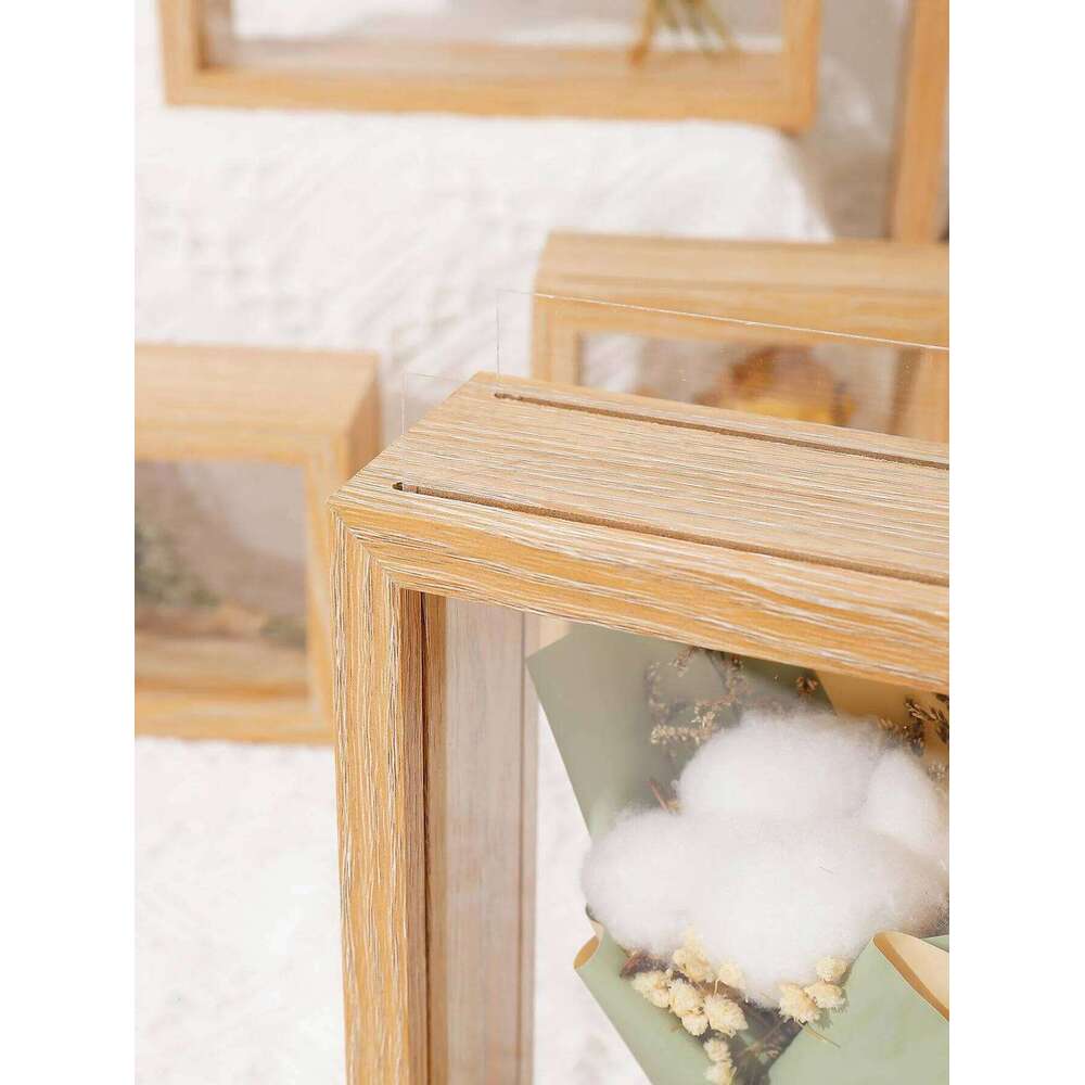 Wood Dried Flower Home Decor Transparent Picture Frame H260306