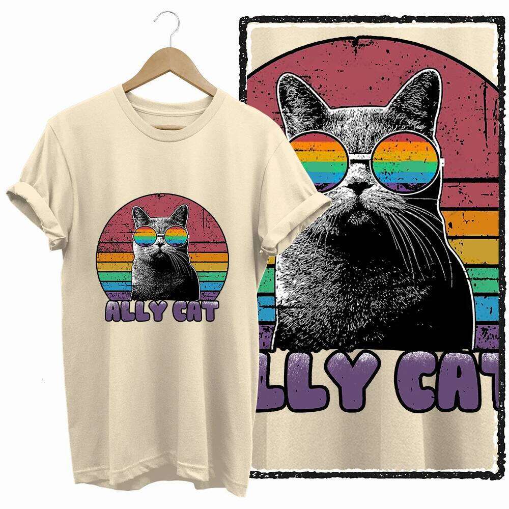 COOLMIND 100% BEIGE print exclusive graphic T shirt big size loose cotton lover women tshirt LOVELY cat tee XJ260306 XJ260306
