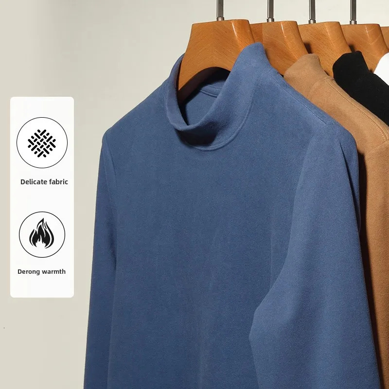 Top Quality Dralon Warm Bottom Shirt Selfheating Fashion Men TShirt Basic Turtleneck Autumn Long Sleeve Casual Tops 260302