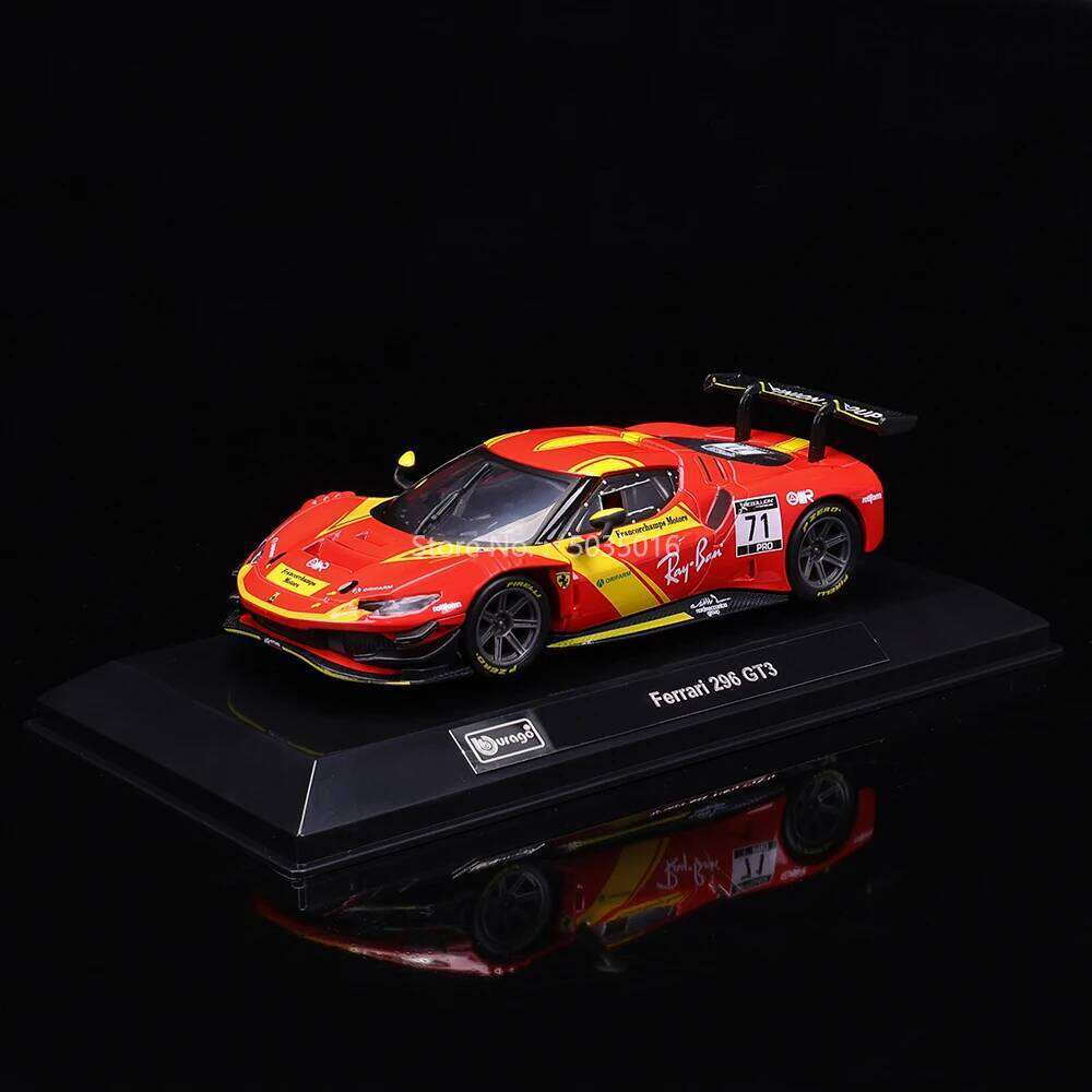 Bburago 1:43 Ferrari 296 gt3 2022 250 312p 812 488 racing simulation model alloy car toy male collection gift Z260307