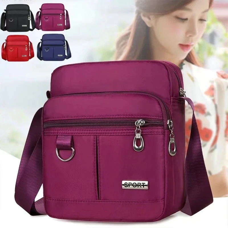 Casual Small Womens Shoulder Bag Multifunctional Coin Purse Wallet Nylon Waterproof Messenger Bag Mobile Phone Crossbody Bags 260306