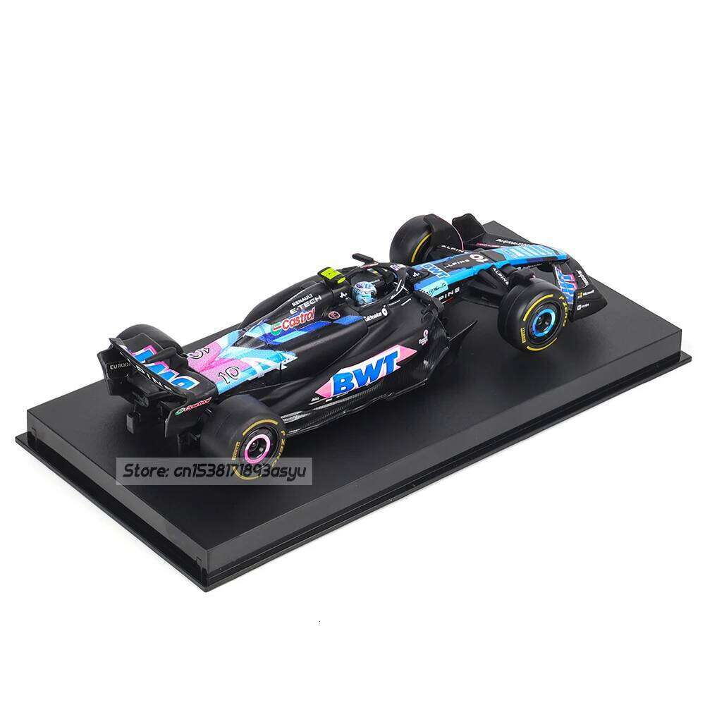 Bburago 1:43 Alpine F1 Team 2024 A524 10# Pierre Gasly 31# Esteban Ocon alloy car model toy series collection gift Die cast Z260307