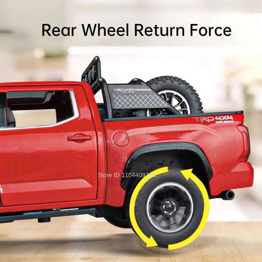 1:24 Tundra LC80 Model Toy Diecast Alloy Car Front Wheel Steering Doors Opened Sound Light Pull Back Vehices for Children's Toys Z260307