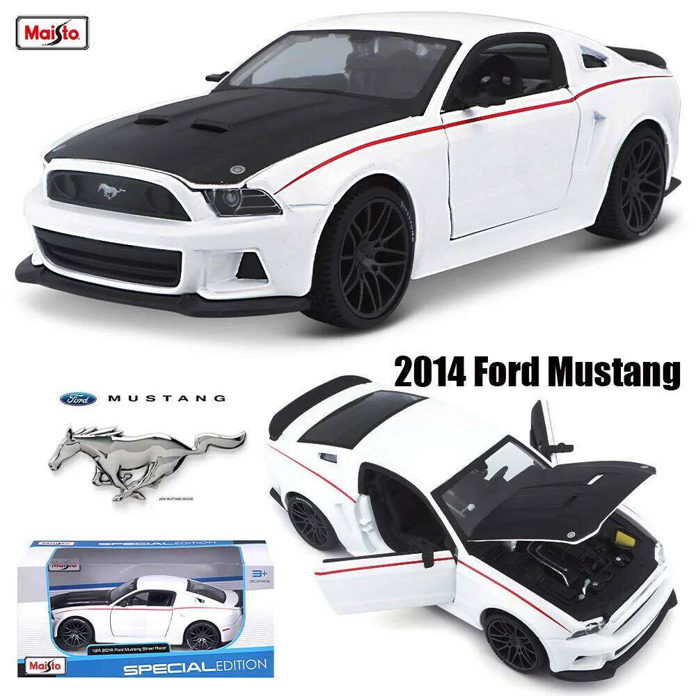 Maisto 1:24 2014 Ford Mustang Street Racer cars simulation Die casting alloy car model crafts decoration collection toy tools Z260306