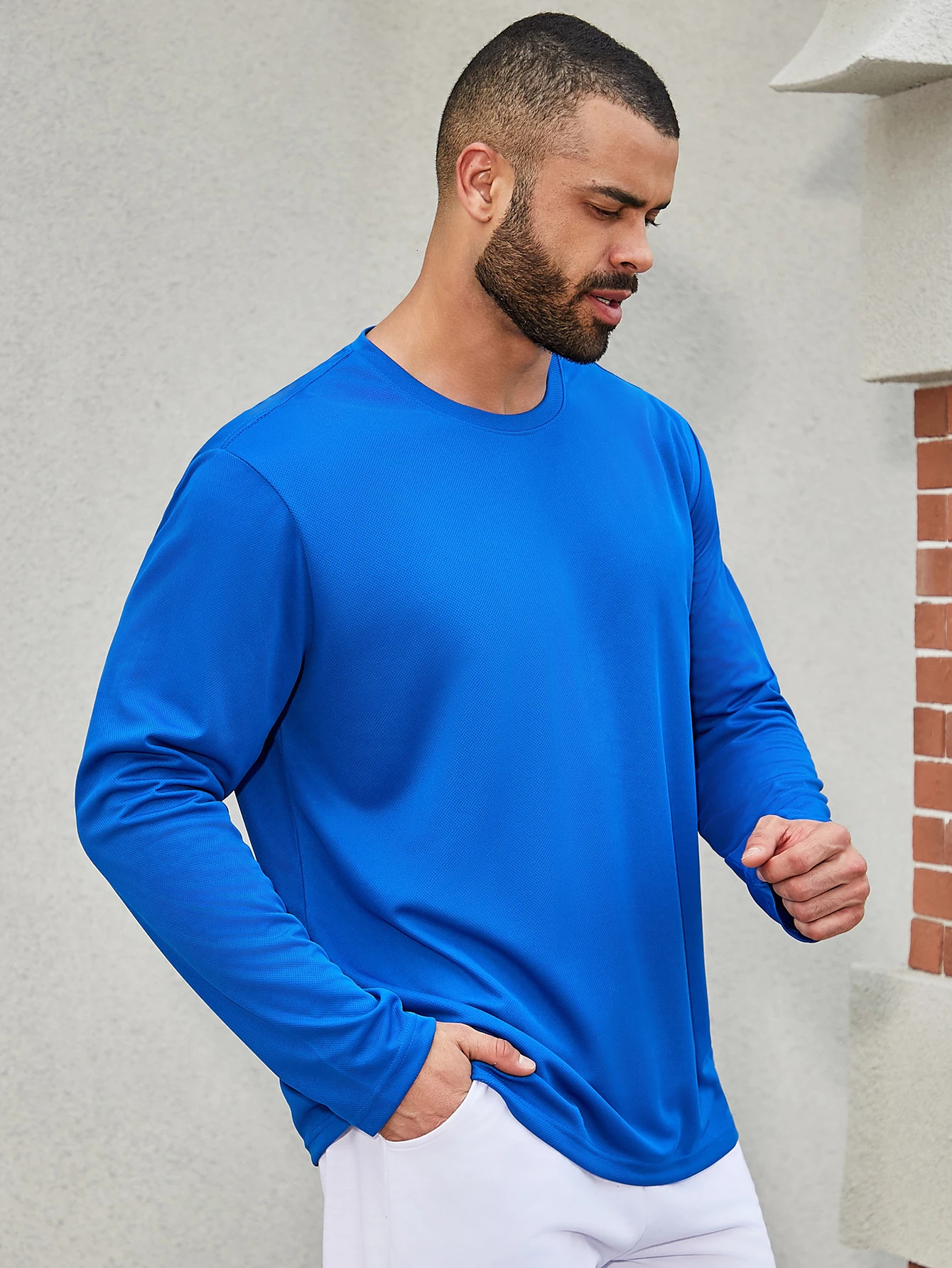11 colors randomly selected 6piece mens quick drying long sleeved Tshirt moisture wicking casual and breathable 260302