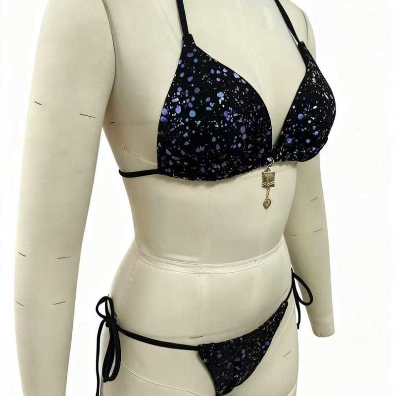 Women's Swimwear 2026 New Island Style Two-Piece Swimsuit for Women with Metal Buckles, Sexy Vacation Bikini