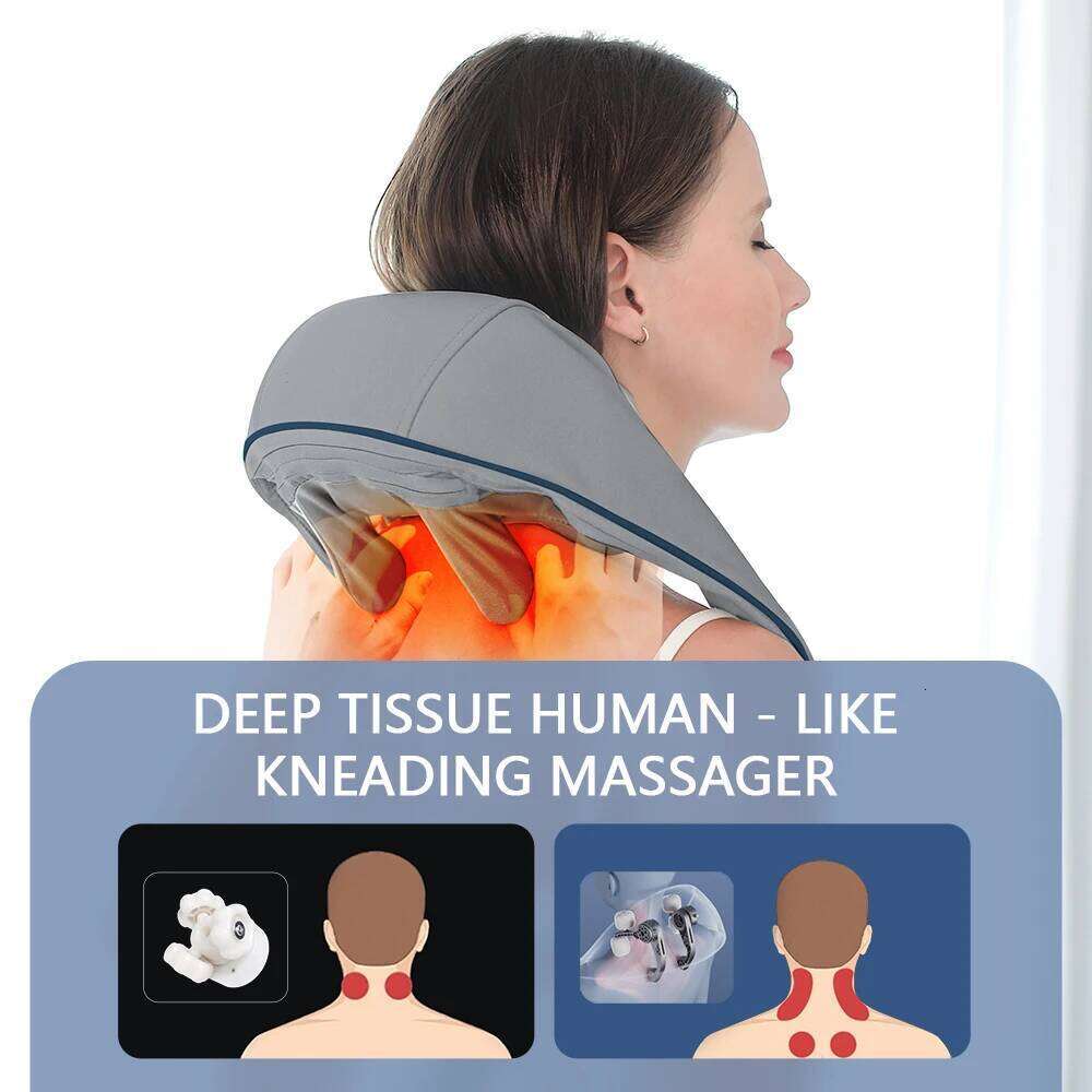 Foreverlily 26W Shoulder Massager Brushless Motor Body Kneading Massage Shawl Trapezius Neck Back Cervical masajeador 26Y0307