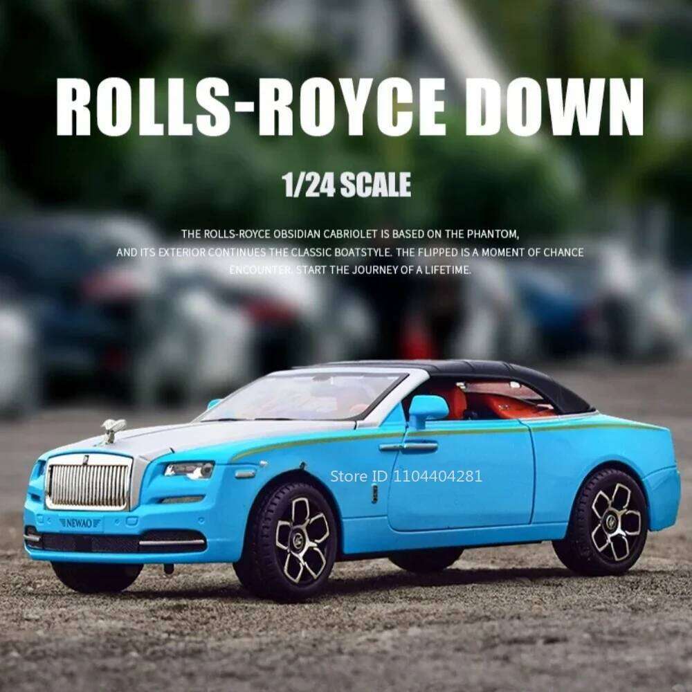 1:24 Rolls-Royce Dawn Spectre Car Toys Diecast Alloy Model Doors Opened Sound Light Pull Back Miniature Vehice Boy Birthday Gift Z260306