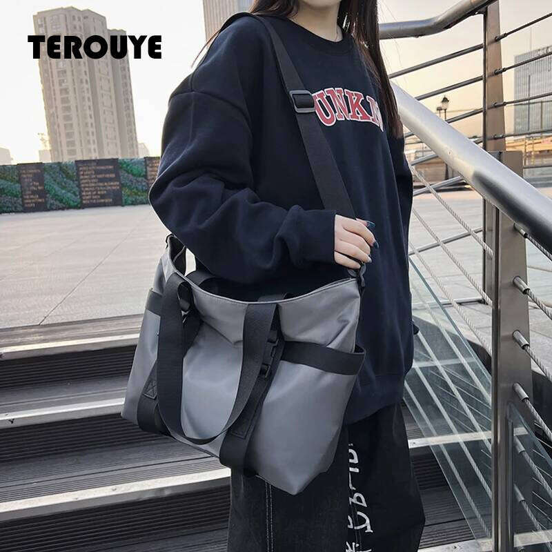 HOCODO Waterproof Travel Handbag Large Capacity Ladies Messenger Solid Color Female Crossbody Nylon Shoulder Bag Women TEROUYE