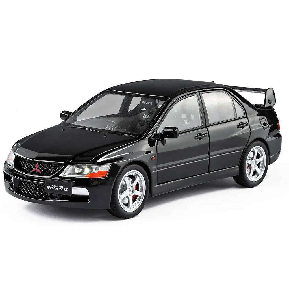 1:24 Lancer Evolution IX AE86 Miniature Toy Alloy Diecast Model Car Doors Opened Front Wheel Steering Vehice Home Decor Ornament Z260307