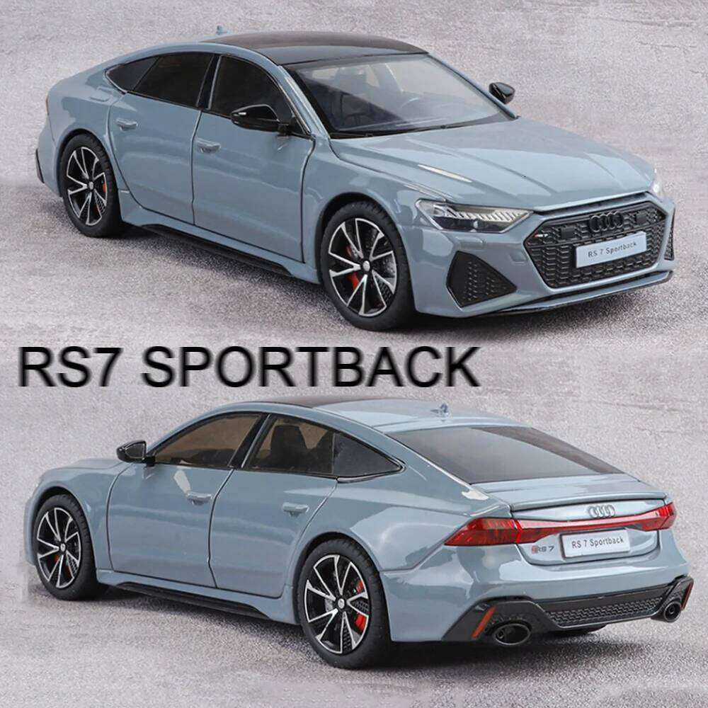 1:24 RS7 SPORTBACK Alloy A7 Model Toys Diecast Car 6 Doors Opened Sound Light Pull Back Miniature Vehice Fashion Home Decor Gift Z260306