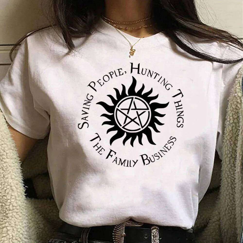 Supernatural tshirt manga Tee girl 2000s clothing women clothes y2k top body my choice XJ260306