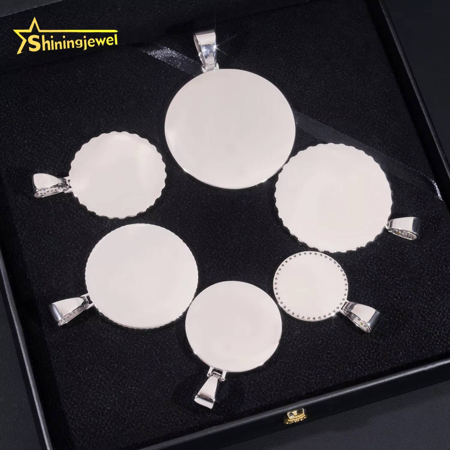 Ready to Ship Moissanite Memory Pendant S925 Gold Plated Moissanite Pass Diamond Test Moissanite Hip Hop Jewelry