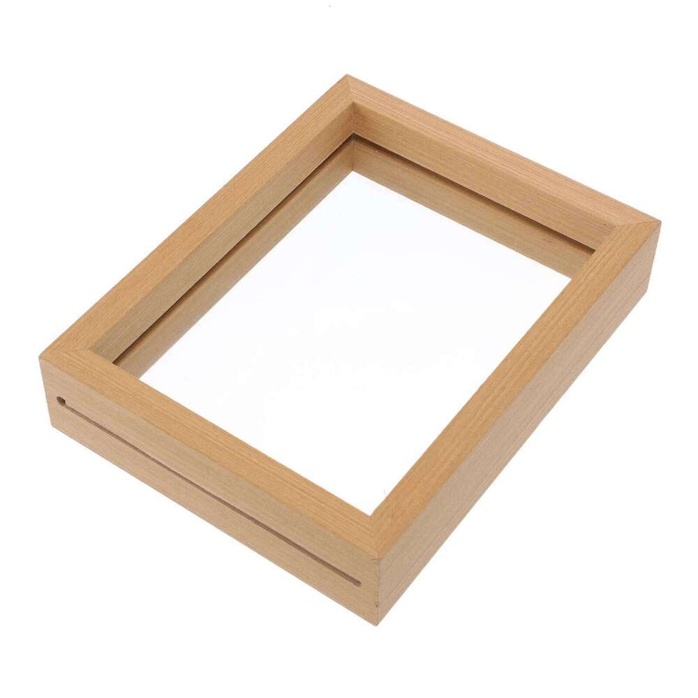 1pc Dry Specimen Frame Glass Wood Double Sided Photo Display Decor For Bedroom Living Room Desktop Picture Holder H260306