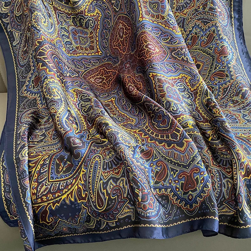 Spring Scarf Womens Scarf Silk Smooth Scarf Soft Muslim Headband Shawl Beach 85x180cm 260302