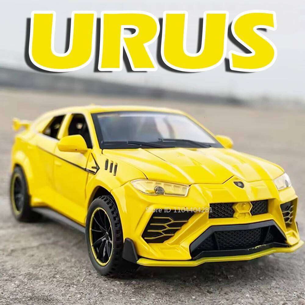 1:32 Scale URUS SIAN Model Toys Alloy Diecast Cars with Sound Light Pull Back Rubber Tires Metal Vehices Collecting Hobbies Gift Z260306